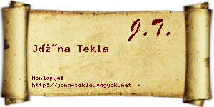Jóna Tekla névjegykártya
